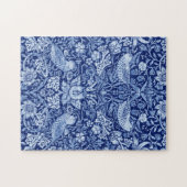 Strawberry Thief Blue Monotone, William Morris Puzzle (Horizontal)