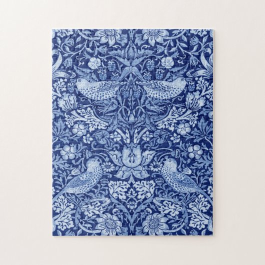 Strawberry Thief Blue Monotone, William Morris Puzzle (Vertikal)