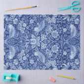 Strawberry Thief Blue Monotone, William Morris Seidenpapier (Basteln)