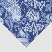 Strawberry Thief Blue Monotone, William Morris Seidenpapier (Ausschnitt)