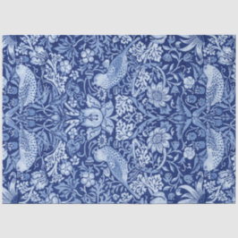 Strawberry Thief Blue Monotone, William Morris Seidenpapier