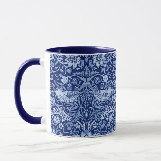 Strawberry Thief Blue Monotone, William Morris Tasse (Links)