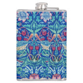 Strawberry Thief Blue, William Morris Flask Flachmann (Rückseite)