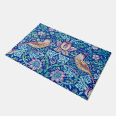 Strawberry Thief Blue, William Morris Fußmatte (Schrägansicht)