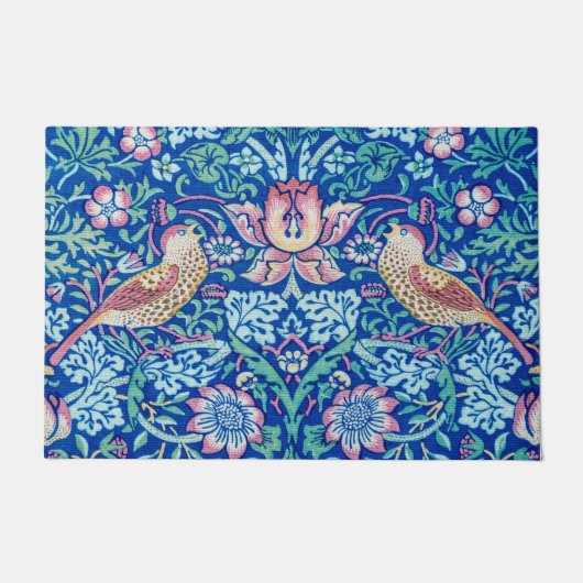 Strawberry Thief Blue, William Morris Fußmatte (Vorderseite)
