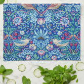 Strawberry Thief Blue, William Morris Kitchen Towe Geschirrtuch (Gefaltet)