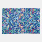Strawberry Thief Blue, William Morris Kitchen Towe Geschirrtuch (Horizontal)