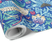 Strawberry Thief Blue, William Morris Wrapping Pap Geschenkpapier (Rolleneckpunkt)