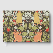 Strawberry thief Bunnies pattern Gästebuch (Vorderseite)