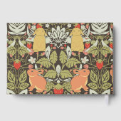 Strawberry thief Bunnies pattern Gästebuch (Rückseite)