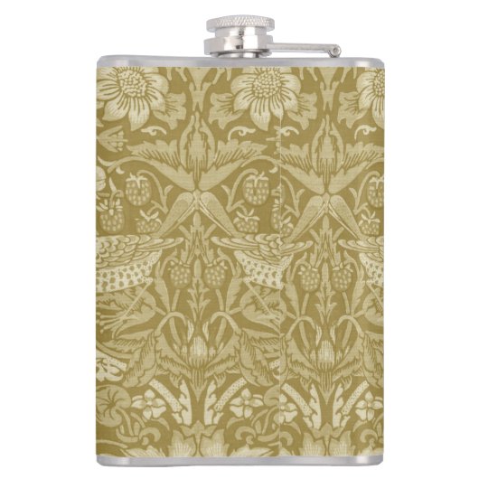 Strawberry Thief Gold, William Morris Flachmann (Rückseite)