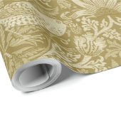 Strawberry Thief Gold, William Morris Geschenkpapier (Rolleneckpunkt)
