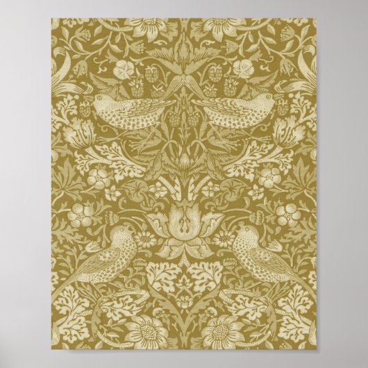 Strawberry Thief Gold, William Morris Poster (Vorne)