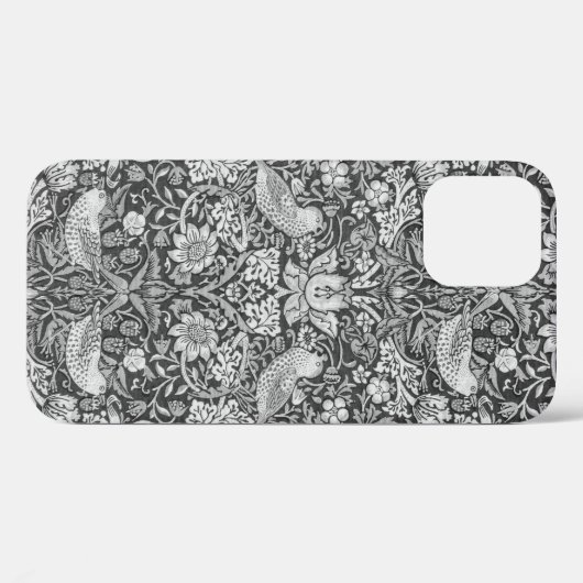 Strawberry Thief Gray, William Morris Case-Mate iPhone Hülle (Rückseite (Horizontal))