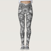 Strawberry Thief Gray, William Morris Leggings (Vorderseite)