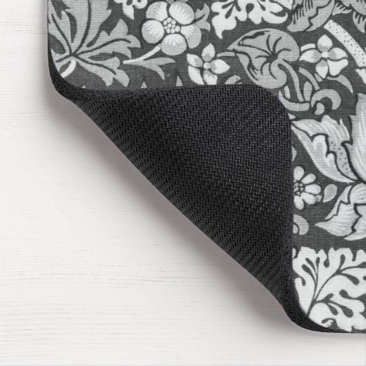 Strawberry Thief Gray, William Morris Mousepad (Ecke)