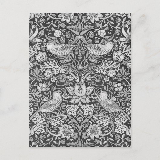Strawberry Thief Gray, William Morris Postkarte (Vorderseite)
