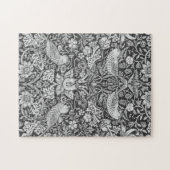 Strawberry Thief Gray, William Morris Puzzle (Horizontal)
