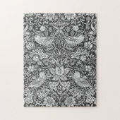 Strawberry Thief Gray, William Morris Puzzle (Vertikal)