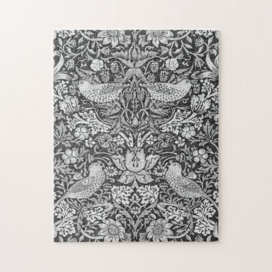 Strawberry Thief Gray, William Morris Puzzle (Vertikal)
