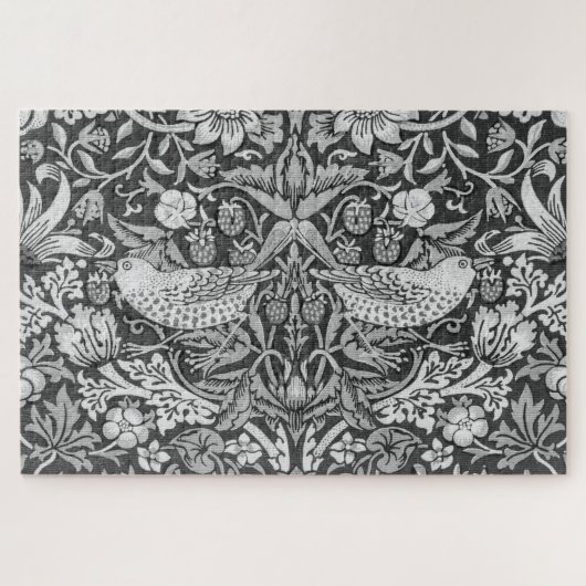 Strawberry Thief Gray, William Morris Puzzle (Horizontal)
