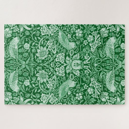 Strawberry Thief Green, William Morris Puzzle (Horizontal)