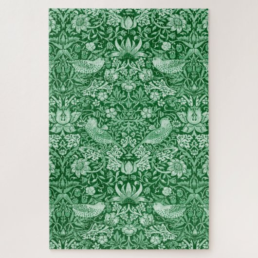 Strawberry Thief Green, William Morris Puzzle (Vertikal)