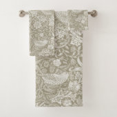 Strawberry Thief Ivory, William Morris Badhandtuch Set (Insitu)