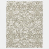 Strawberry Thief Ivory, William Morris Fleecedecke (Vorderseite)