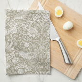 Strawberry Thief Ivory, William Morris Geschirrtuch (Viertel Falte)