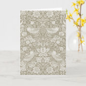 Strawberry Thief Ivory, William Morris Karte (Gelbe Blume)