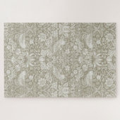 Strawberry Thief Ivory, William Morris Puzzle (Horizontal)
