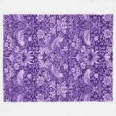 Strawberry Thief Lila, William Morris Fleecedecke (Vorderseite (Horizontal))