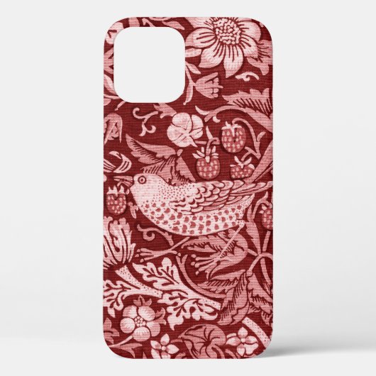 Strawberry Thief Maroon, William Morris Case-Mate iPhone Hülle (Rückseite)