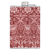 Strawberry Thief Maroon, William Morris Flachmann (Rückseite)