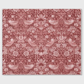 Strawberry Thief Maroon, William Morris Geschenkpapier (Flach)