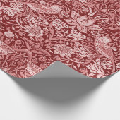 Strawberry Thief Maroon, William Morris Geschenkpapier (Ecke)