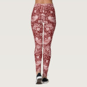 Strawberry Thief Maroon, William Morris Leggings (Rückseite)
