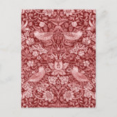 Strawberry Thief Maroon, William Morris Postkarte (Vorderseite)