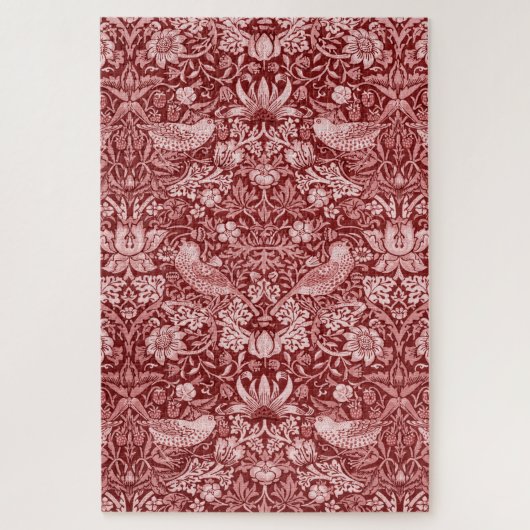 Strawberry Thief Maroon, William Morris Puzzle (Vertikal)