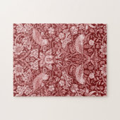 Strawberry Thief Maroon, William Morris Puzzle (Horizontal)