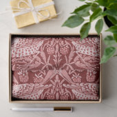 Strawberry Thief Maroon, William Morris Seidenpapier (Geschenk)