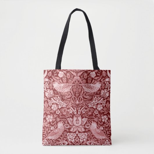 Strawberry Thief Maroon, William Morris Tasche (Vorderseite)