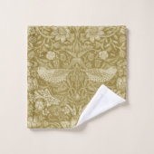 Strawberry Thief Monotone, William Morris Bath Tow Badhandtuch Set (Waschlappen)