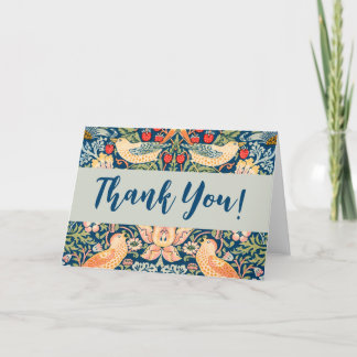 Strawberry Thief of William Morris Dankeskarte