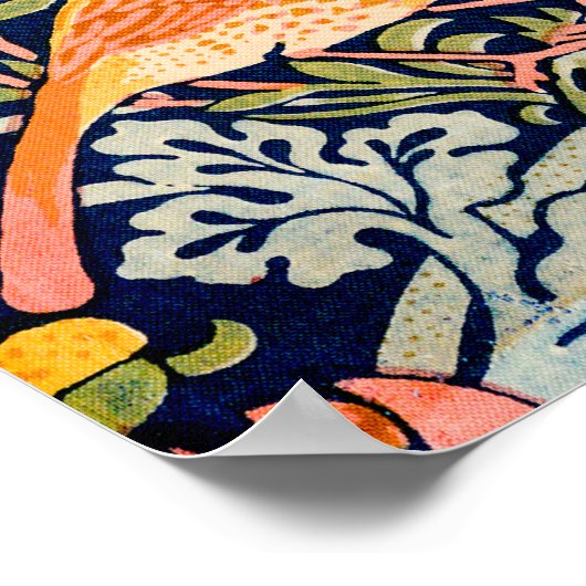 Strawberry Thief Pattern Poster von William Morris (Ecke)