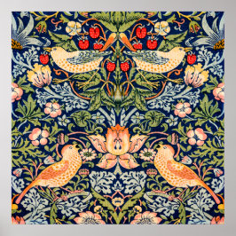 Strawberry Thief Pattern Poster von William Morris