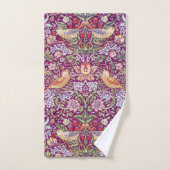 Strawberry Thief Red, William Morris Badhandtuch Set (Handtuch)
