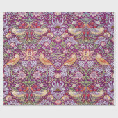 Strawberry Thief Red, William Morris Geschenkpapier (Flach)