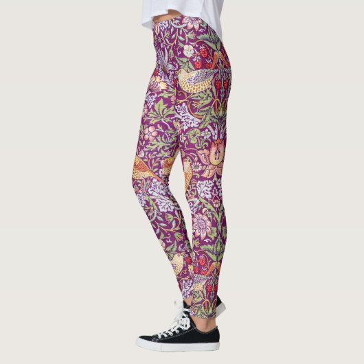 Strawberry Thief Red, William Morris Leggings (Links)
